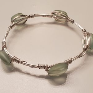 Seaglass Bangle Bracelet